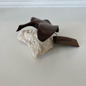 Carl Hoselton Signed Wenge Wood Goose Sculpture Canada